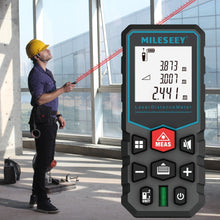 Load image into Gallery viewer, Mileseey Laser Distance Meter Electronic Roulette Laser Digital Tape Rangefinder
