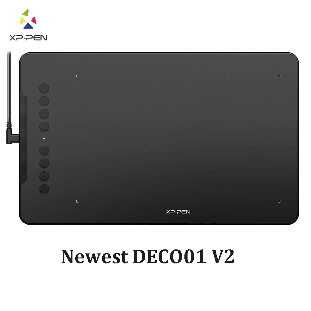 XPPen Deco 01 V2 10 Inch Drawing Tablet Graphics Digital Tablet Tilt