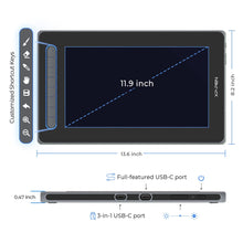 Load image into Gallery viewer, XPPen Artist 12 2nd Gen 11.9 Inch Graphic Tablet Monitor X3 Smart Stylus
