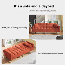 Load image into Gallery viewer, [Flash Sale]Linen Upholstered Modern Convertible Folding Futon Sofa Bed 3 Colors for Compact Living Space Apartment Dorm[US-W]
