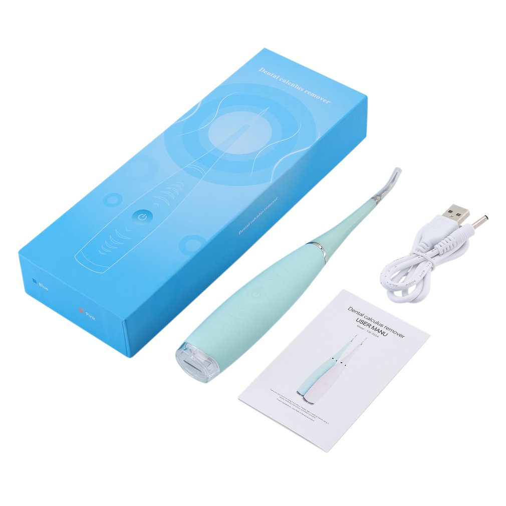 Portable Electric Sonic Dental Scaler Tooth Cleaner Calculus Stains Tartar Remover Dentist Teeth Whitening Tool USB Rechargable