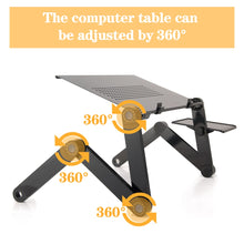 Load image into Gallery viewer, Adjustable Laptop Desk Stand Portable Aluminum Ergonomic Lapdesk For TV Bed Sofa PC Notebook  With Mouse Pad
