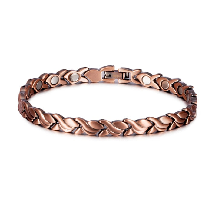 Magnetic Pure Copper Bracelets for Women Vintage Chain Health Energy Magnetic Bracelets & Bangles for Arthritis