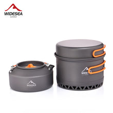 Load image into Gallery viewer, Widesea Camping 1.3L 2.3L Cookware Outdoor Cooking Set Heat Cooker Travel Tableware Pot Kettle Tourist Kitchen Utensil
