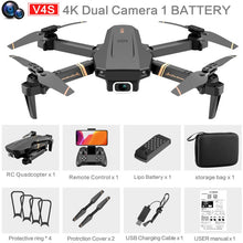 Load image into Gallery viewer, V4 Rc Drone 4k HD Wide Angle Camera 1080P WiFi fpv Drone Dual Camera Quadcopter Dron Gift Toys

