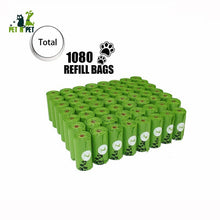 Load image into Gallery viewer, PET N PET Biodegradable Dog Poop Bags Supplies Eco-Friendly 1080 Counts Black 60 Rolls Waste Bags Unscented Clean Garbage Bolsas
