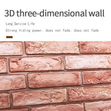 Load image into Gallery viewer, 12pcs 3D Brick Wall Sticker Self-Adhesive PVC Wallpaper for Bedroom Waterproof Oil-proof Kitchen Stickers DIY Decor
