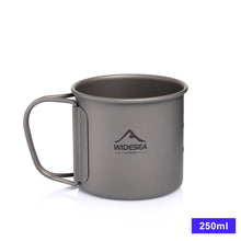 Load image into Gallery viewer, Widesea Camping Mug Titanium Cup Tourist Tableware Picnic Utensils Outdoor Kitchen Equipment Travel Cooking set Cookware Hiking

