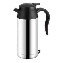 Load image into Gallery viewer, 750ml 12V Electric Heating Cup Kettle Stainless Steel Water Heater Bottle for Tea Coffee Drinking Travel Car Truck Kettle
