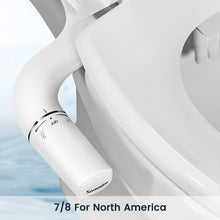 Load image into Gallery viewer, SAMODRA Bidet Attachment Ultra-Slim Toilet Seat Attachment Dual Nozzle Bidet Adjustable Water Pressure Non-Electric Ass Sprayer
