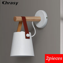 Load image into Gallery viewer, Wooden Wall Lamp Interior Light Fixture For Home Sconce Interior Lighting Living Room Nordic Modern Bed Wall Lamps
