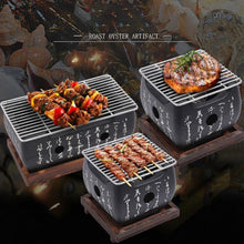 Load image into Gallery viewer, Portable Japanese BBQ Grill Charcoal Barbecue Grills Aluminium Alloy Indoor Outdoor Camping Picnic Tool BBQ Stove 12*12CM
