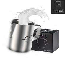 Load image into Gallery viewer, Stainless Steel Milk Frothing Pitcher Espresso Steaming Coffee Barista Latte Frother Cup Cappuccino Milk Jug Cream Froth Pitcher
