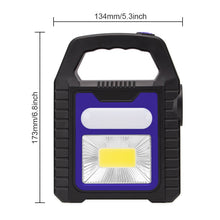 Load image into Gallery viewer, Z20 Portable Solar Lantern COB LED Work Lamp Waterproof  Emergency Spotlight USB Rechargeable Handlamp Hiking Camping
