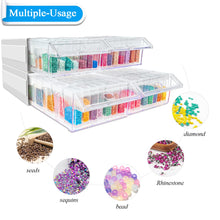 Load image into Gallery viewer, 5d Diamond Painting Accessories Detachable Storage Container 1/2/4 Boxes Drawers For Beads Seed Drills with 35 to 140 Bottles
