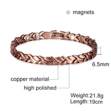 Load image into Gallery viewer, Magnetic Pure Copper Bracelets for Women Vintage Chain Health Energy Magnetic Bracelets &amp; Bangles for Arthritis
