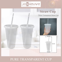 Load image into Gallery viewer, 5PCS Straw Coffee Cup Plastic Tumbler with Straw And Lid Reusable Water Juice Cup for Party Straw Cup Coffee Mug
