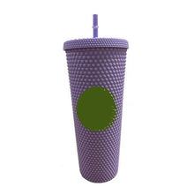 Load image into Gallery viewer, Diamond Radiant Goddess Straw Cup With Logo Coffee Cup  Cold Cup Tumbler Double Layer Durian Cup Studded Cup
