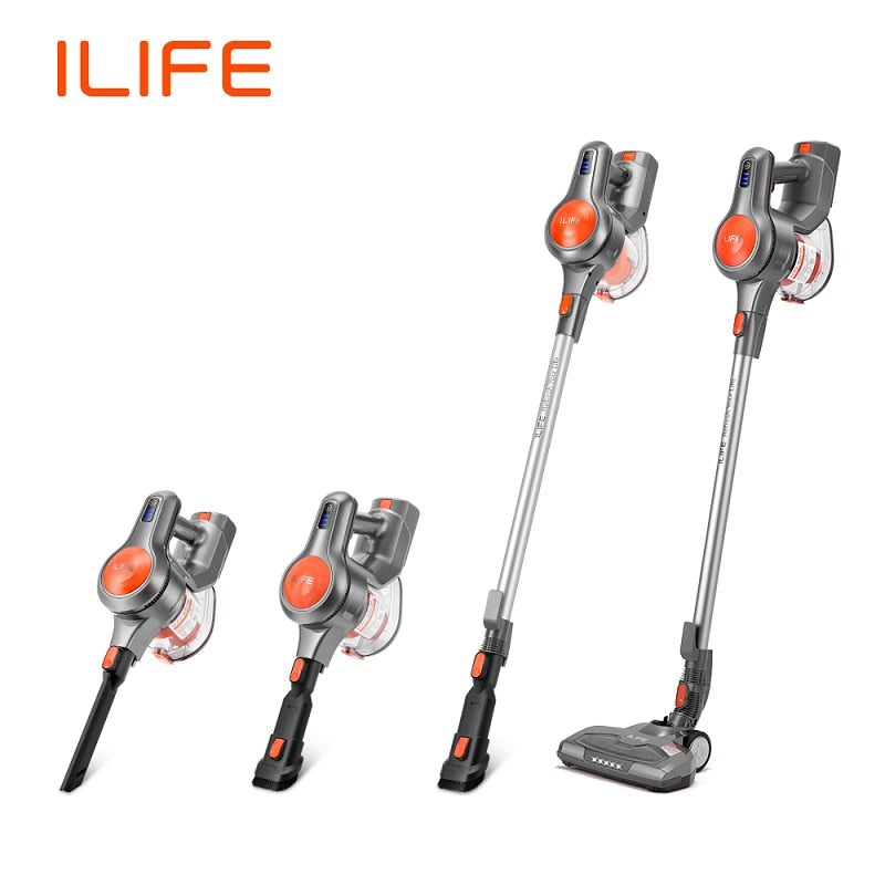 ILIFE H70 Cordless Handheld Vacuum Cleaner, 21000Pa Suction,1.2L Dust Cup, 40 Mins Runtime, LED Illuminate, Removable Battery