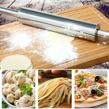 Load image into Gallery viewer, Stainless Steel Rolling Pin Non-stick Pastry Dough Roller Bake Pizza Noodles Cookie Pie Making Baking Tools Kitchen Tool
