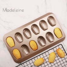 Load image into Gallery viewer, New Food Grade Carbon Steel Cake Mould Madeleine Pan Shell Shaped Baking Mold, Nonstick Mousse Candy Molds
