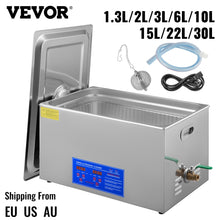 Load image into Gallery viewer, VEVOR 1.3L 2L 3L 6L 10L 15L 22L 30L Ultrasonic Cleaner Lave-Dishes Portable Washing Machine Diswasher Ultrasound Home Appliances
