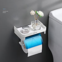 Load image into Gallery viewer, Wall Mount Toilet Paper Holder Bathroom Tissue Accessories Rack Holders Self Adhesive Punch Free Kitchen Roll Paper Accessory
