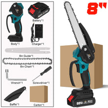 Load image into Gallery viewer, Brushless Electric Chain Saw 88VF 8 Inch Mini Chainsaw Rechargeable Wood Cutter Pruning Garden Power Tool For Makita 18V Battery
