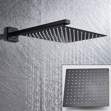 Load image into Gallery viewer, Black Shower Set Wall Mounted Shower Faucet Mixer 8/10/12/16 inch Rainfall Bathroom Shower Tap with Handshower Rotate Bath Spout
