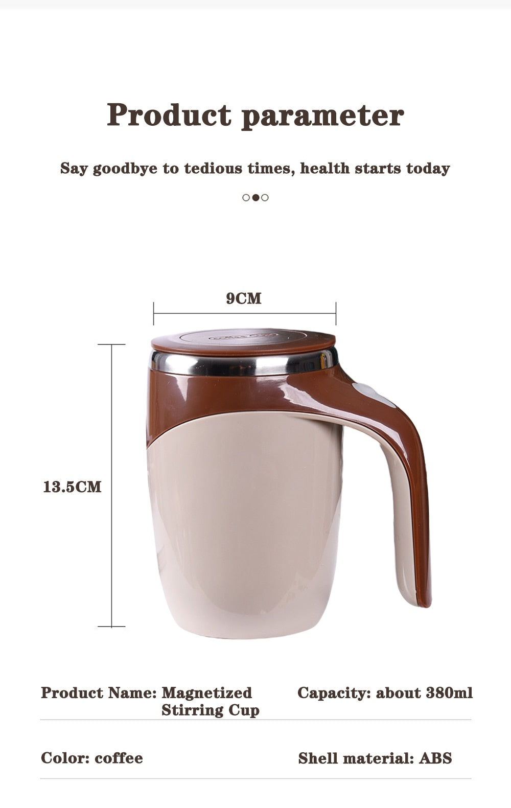 Lazy Coffee Stirring Cup Auto Stirring Cup Magnetic Rotating Electric Milk Cup Mark Cup 304 Stainless Steel