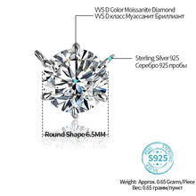 Load image into Gallery viewer, ATTAGEMS 925 Silver Necklace Pendant Round Cut 1.0ct D Color White Moissanite Pass Diamond Test for Women Elegant Necklace
