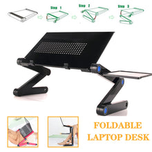 Load image into Gallery viewer, Adjustable Laptop Desk Stand Portable Aluminum Ergonomic Lapdesk For TV Bed Sofa PC Notebook  With Mouse Pad
