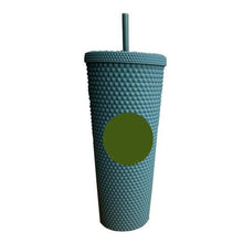 Load image into Gallery viewer, Diamond Radiant Goddess Straw Cup With Logo Coffee Cup  Cold Cup Tumbler Double Layer Durian Cup Studded Cup
