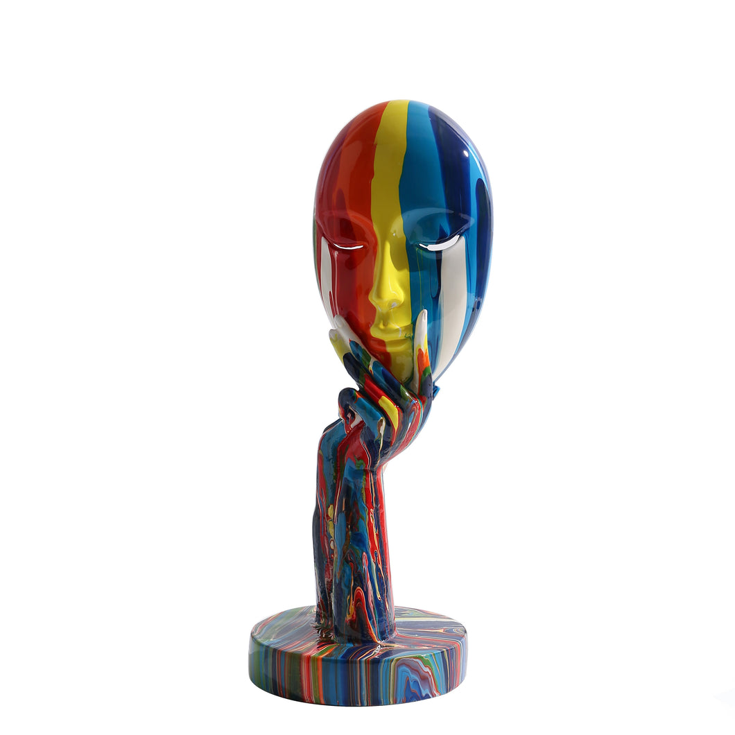 Modern Art Creative Painted Colorful Abstract mask Decoration Home Wine Cabinet Office Decoration Desktop Decoration Crafts