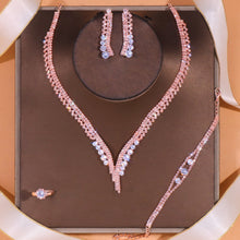 Load image into Gallery viewer, Stonefans Simple Round Crystal Necklace Sets Wedding for Women Bride Accessories Rhinestone Africa Jewelry Set
