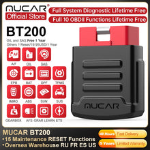 Load image into Gallery viewer, MUCAR BT200 Automotive Diagnostic Tools Obd 2 Bluetooth Wifi Scanner for All Cars Auto Obd2 Tester 15 Resets Diagnosis Brake

