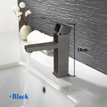 Load image into Gallery viewer, Basin Sink Bathroom Faucet Deck Mounted Hot Cold Water Basin Mixer Taps Matte Black Lavatory Sink Tap Crane
