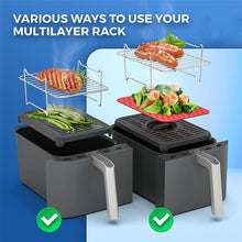 Load image into Gallery viewer, Air Fryer Grilling Rack Kitchen Accessory Airfryer Tool Stainless Steel Baking Tray Roasting Cooking Rack Air Fryers Accessories

