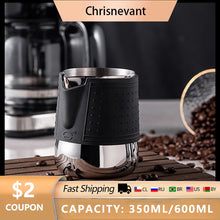 Load image into Gallery viewer, 350ml Stainless Steel Silicone Milk Frothing Pitcher Coffee Espresso Steaming Barista Craft Latte Cappuccino Milk Jug Latte Cups
