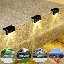 Load image into Gallery viewer, Solar LED Lights Outdoor Solar Lights IP65 Waterproof Solar Step Deck Lights Lamps Garden Lighting Fence Courtyard
