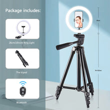 Load image into Gallery viewer, 26cm Photo Ringlight Led Selfie Ring Light Phone Remote Control Lamp Photography Lighting With Tripod Stand Holder Youtube Video
