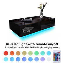 Load image into Gallery viewer, High Gloss Coffee Tables RGB LED End Table Nordic Modern Side Table Living Room Drawers Cabinet Storage Organizer Furniture
