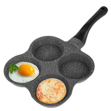 Load image into Gallery viewer, Pancake Pan Non-Stick Fried Egg Pan 4 Holes Frying Pan Pancakes Maker with Handle Crepe Pan for Breakfast Eggs
