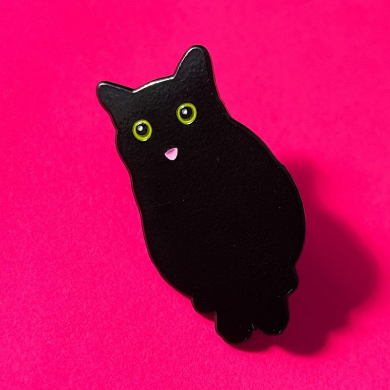 Cute Black Cat Soft Enamel Pin Lapel Badge Brooches