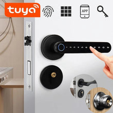 Load image into Gallery viewer, Tuya Biometric Fingerprint Smart Door Lock Password Electronic Digital Lock
