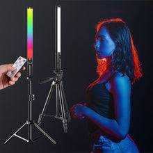 Load image into Gallery viewer, RGB Light Stick Wand With Tripod Stand Party Colorful LED Lamp Fill Light Handheld Flash Speedlight Photography Lighting Video
