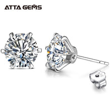 Load image into Gallery viewer, New Arrival 3.0 Carat Moissanite Gemstone Stud Earrings  Solid 925 Sterling Silver D color Solitaire Fine Jewelry
