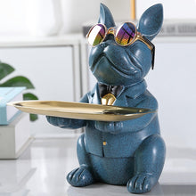 Load image into Gallery viewer, French Bulldog Sculpture Dog Statue Jewelry Storage Table Decoration Home Decor Coin Piggy Bank Storage Tray
