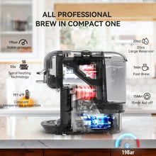 Load image into Gallery viewer, HiBREW Multiple Capsule Coffee Machine, Hot/Cold Dolce Gusto Milk Nespresso Capsule ESE Pod Ground Coffee Cafeteria 19Bar 5 in 1
