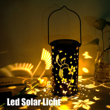 Load image into Gallery viewer, Butterfly Shadow Solar Light Outdoor Waterproof Solar Lamp Retro Solar Lantern Projection Light Solar garden light
